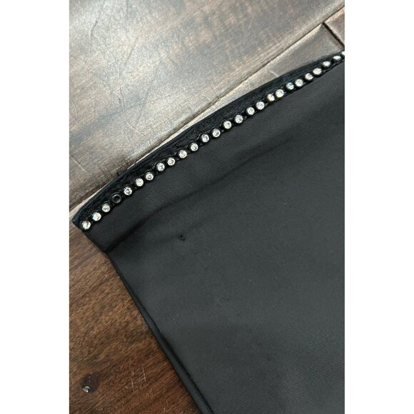 Express Stretch Black Pants With Rhinestone Trim Sz 10 - Picture 8 of 9